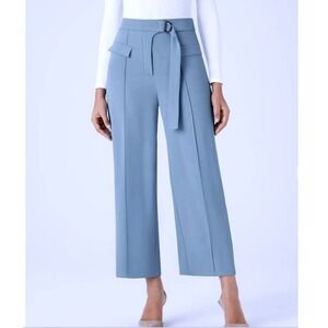 Halara High Waisted D-Ring Buckle Belted Wide Leg Pants Forget-Me-Not SZ S NWOT